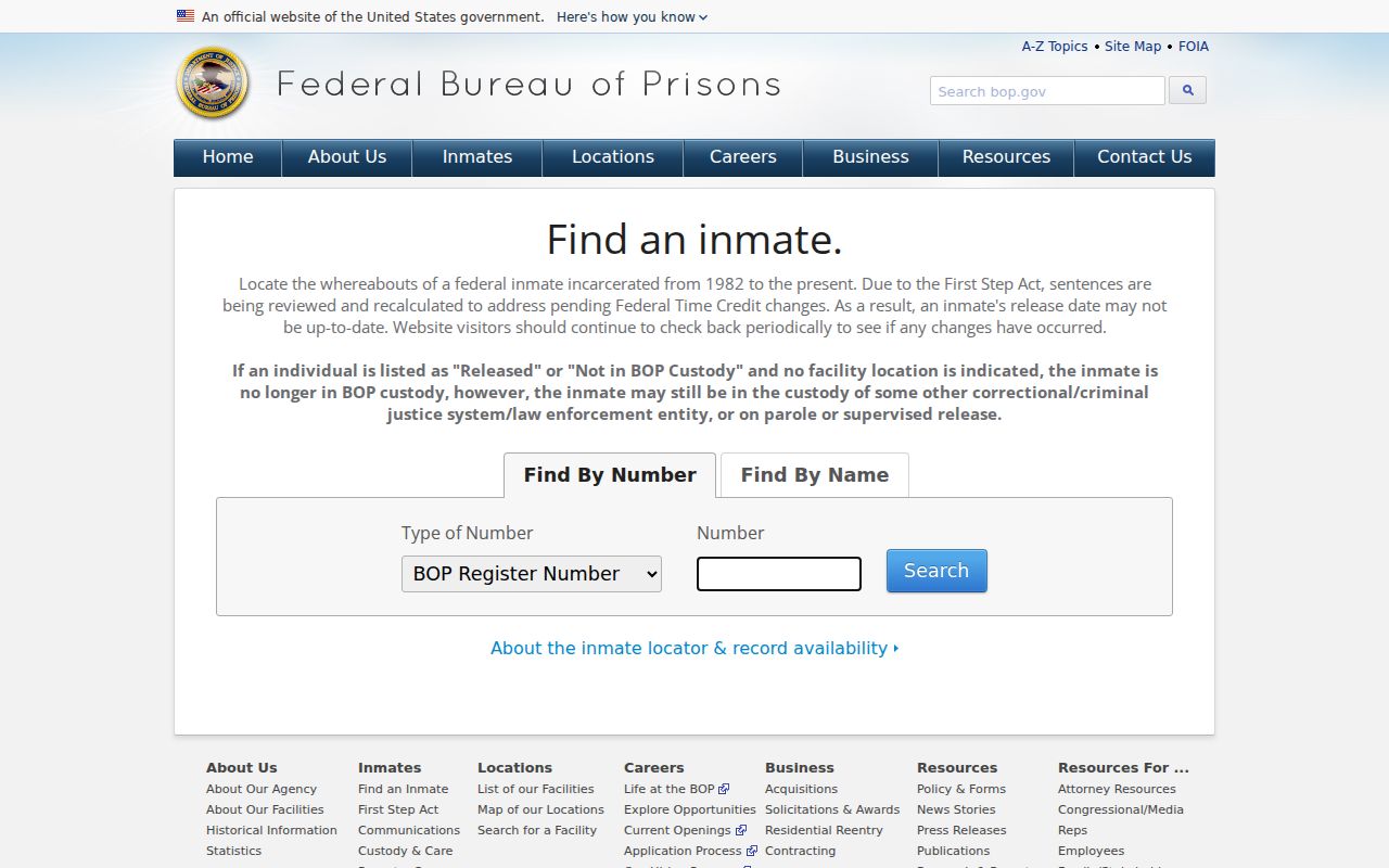 Woodruff County arrest record follow-up through the federal inmate locator