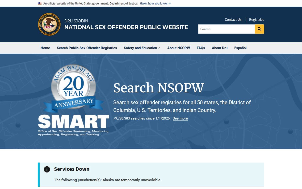 Woodruff County sex offender check through the national NSOPW search
